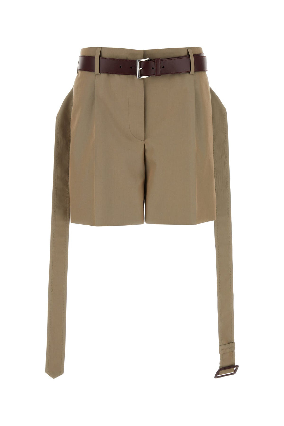 Khaki twill shorts