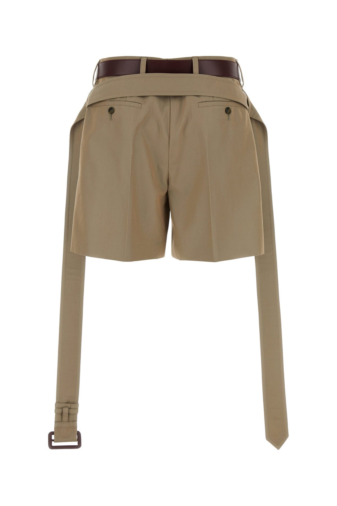 Khaki twill shorts