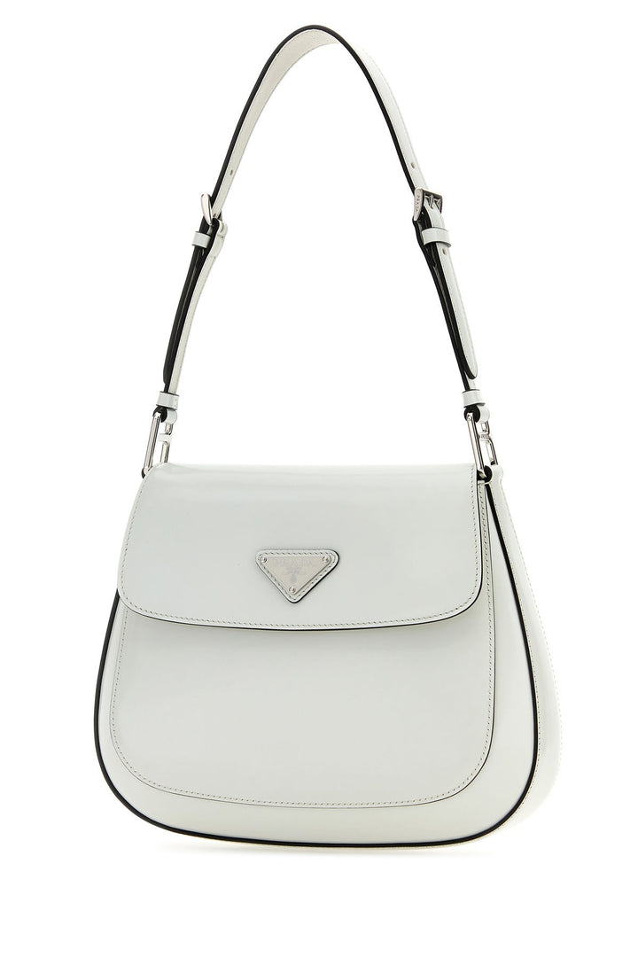 White leather Cleo shoulder bag