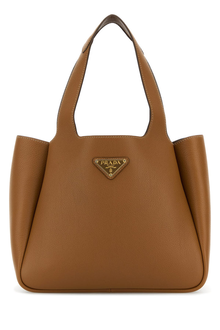 Caramel leather handbag