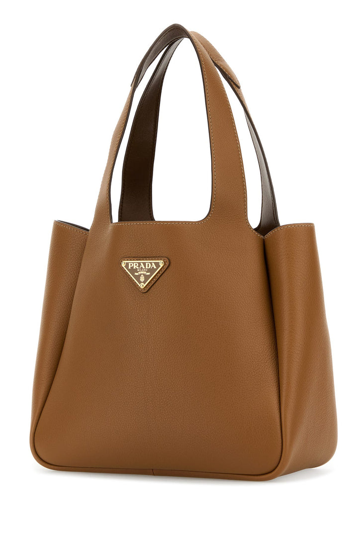 Caramel leather handbag