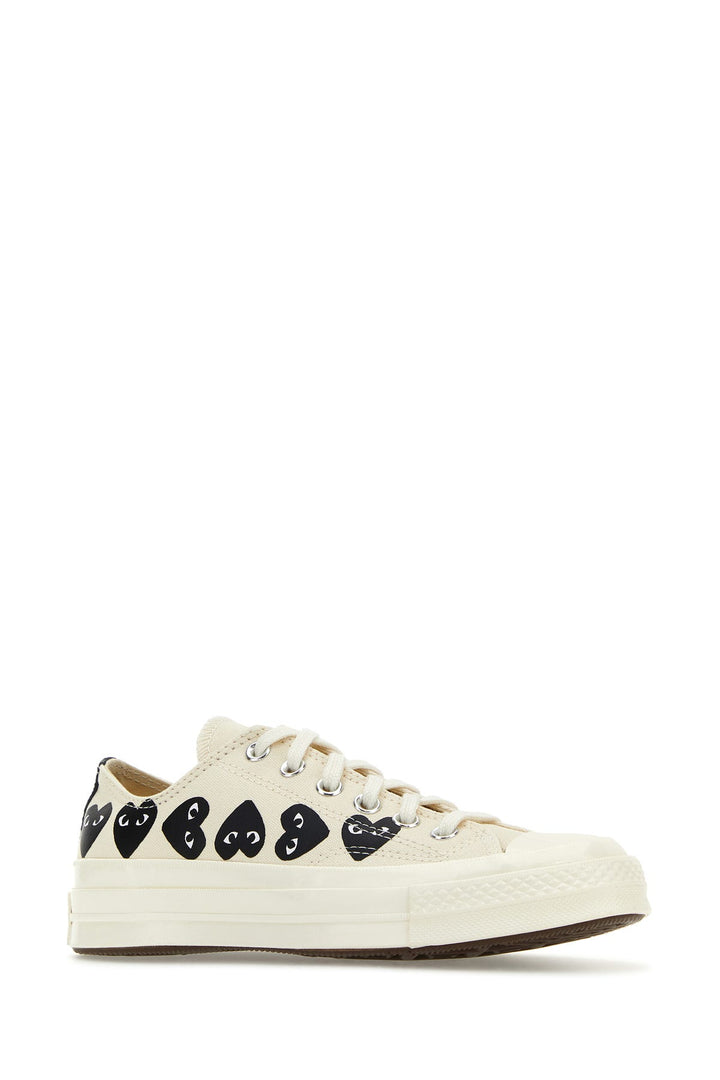 Ivory canvas Comme Des GarÃ§ons X Converse sneakers