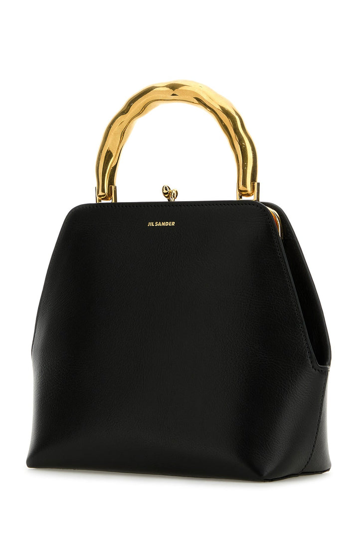 Black leather Goji handbag