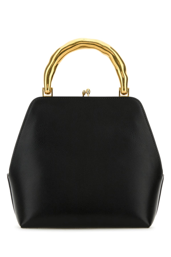 Black leather Goji handbag