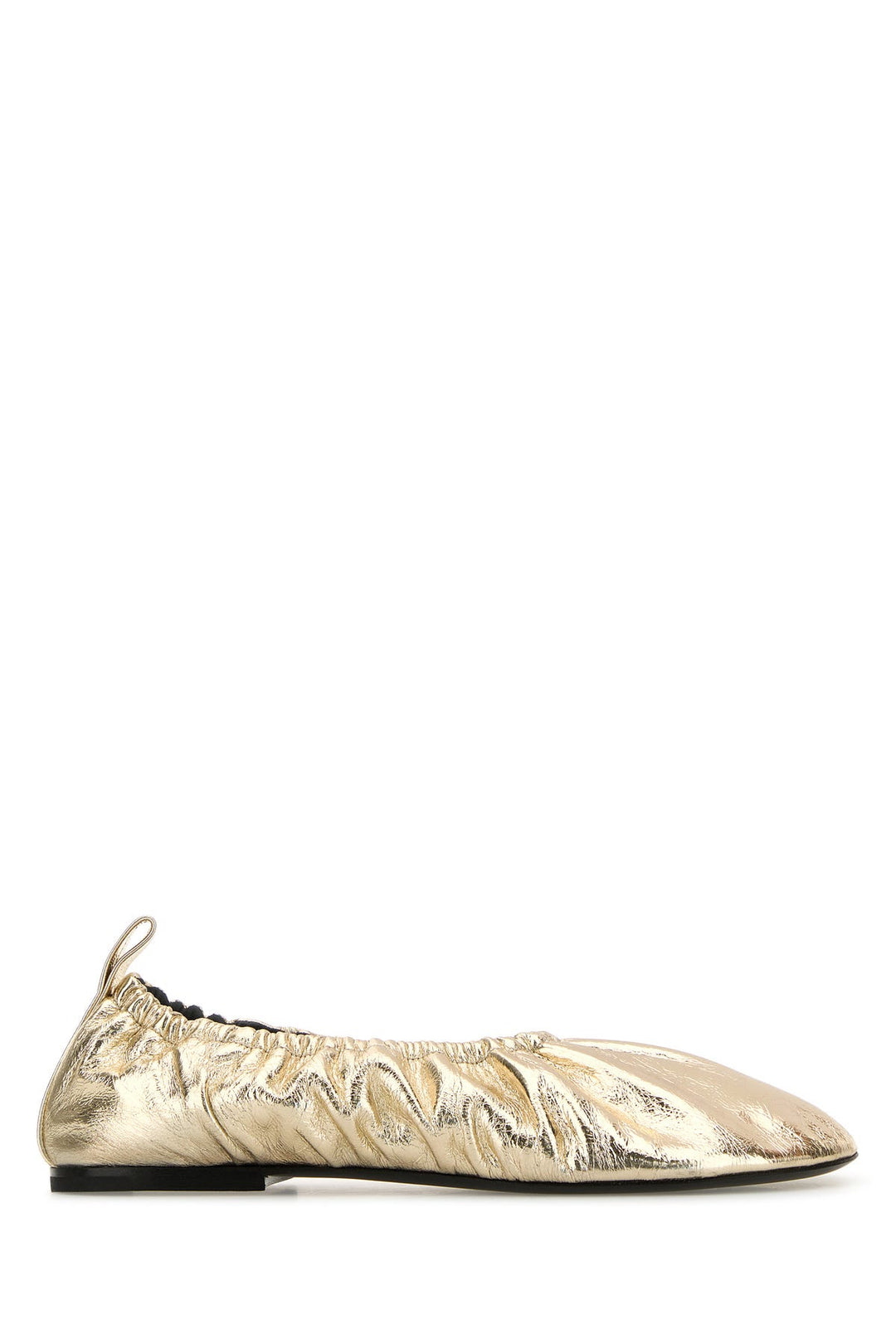 Gold leather ballerinas