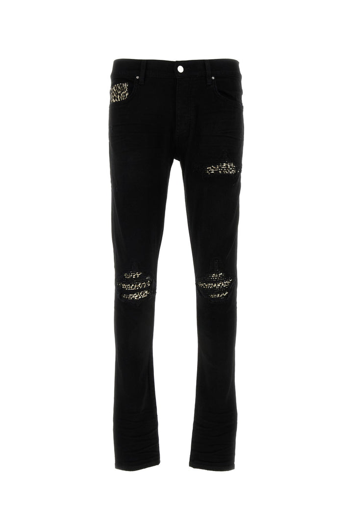 Black stretch denim jeans