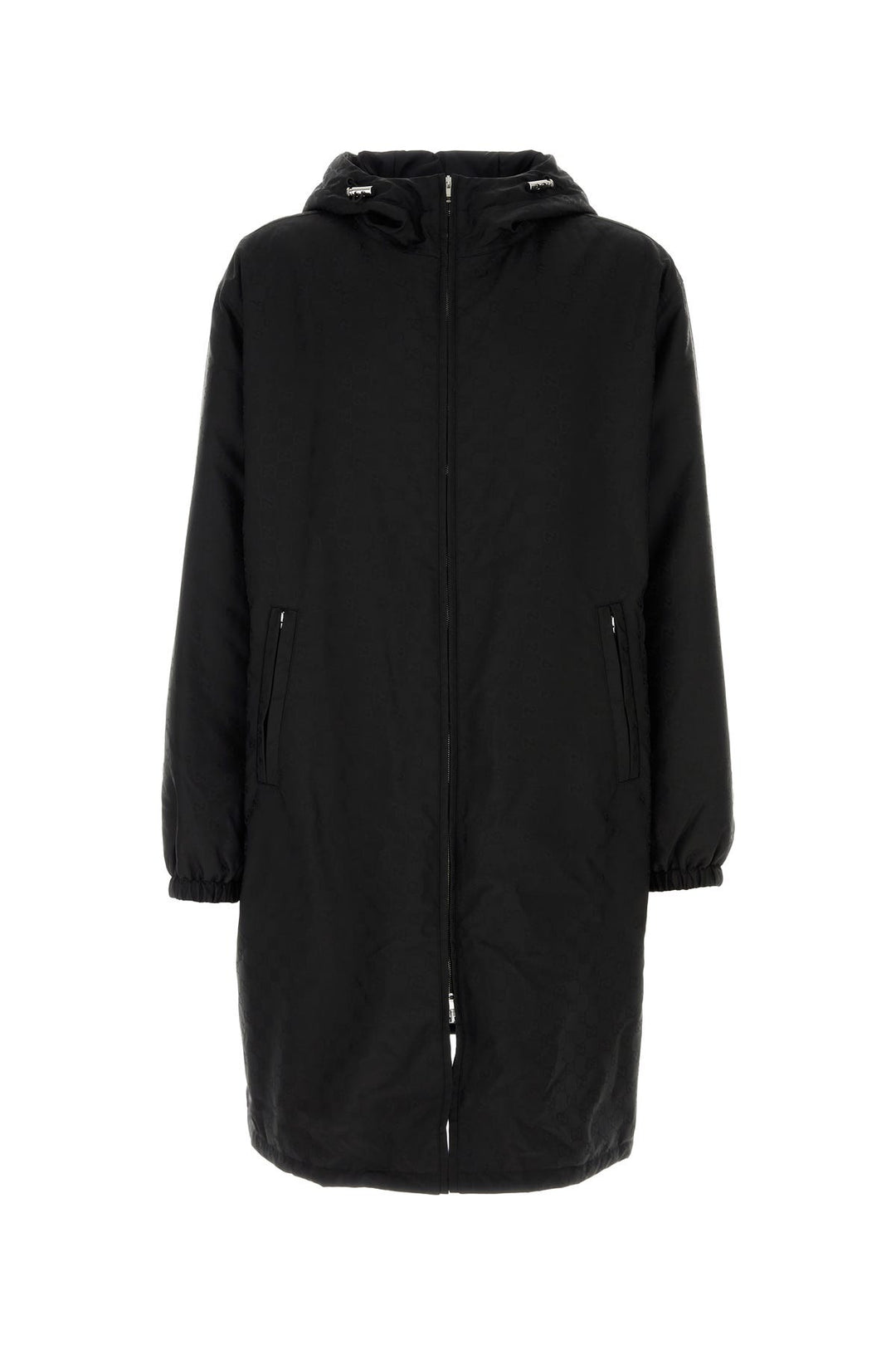 Black nylon parka