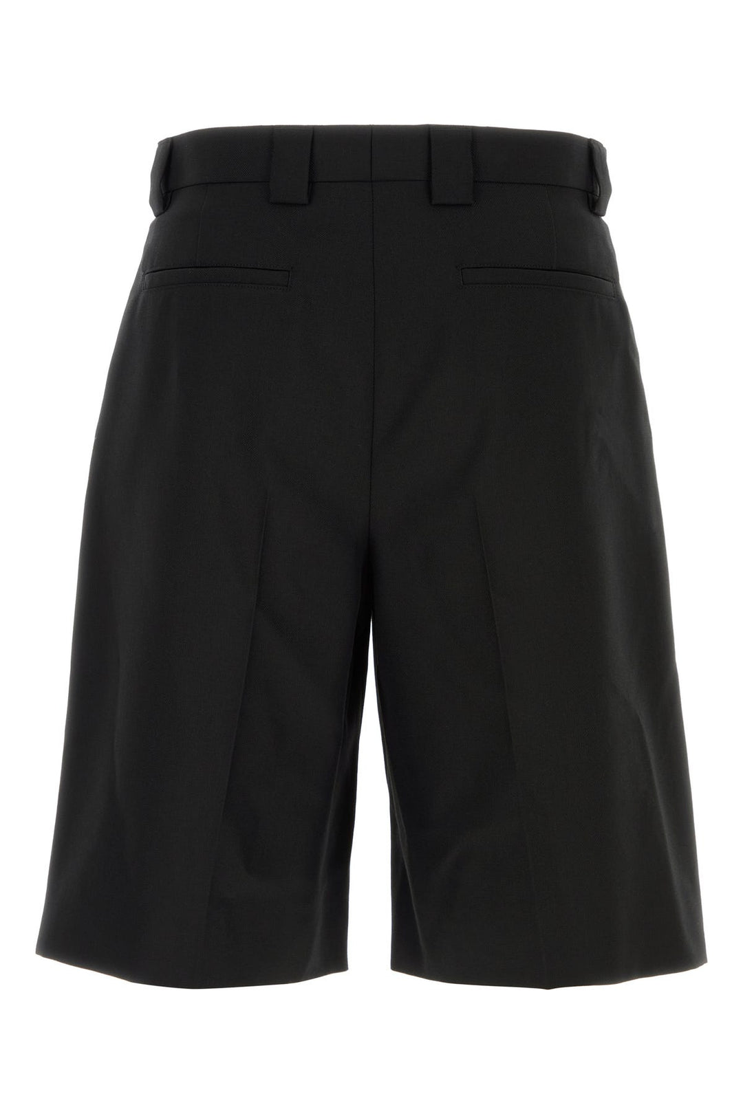 Black twill bermuda shorts