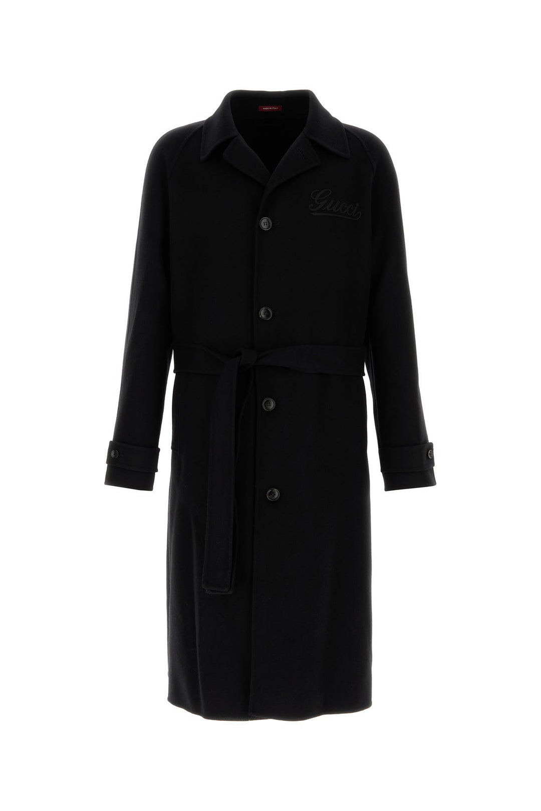 Black wool blend coat