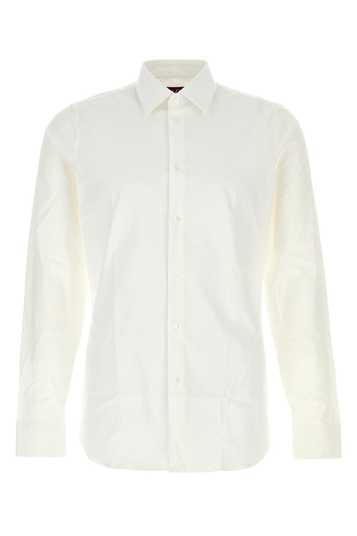 White stretch poplin shirt