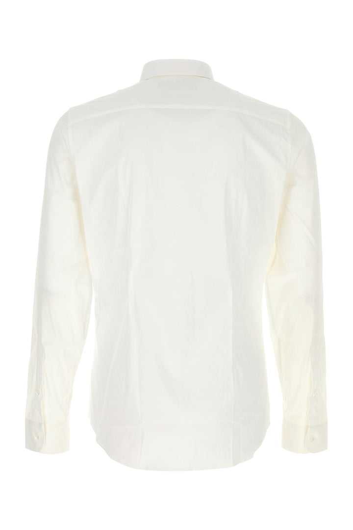 White stretch poplin shirt