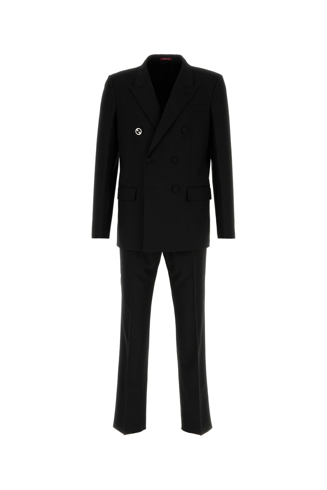 Black wool suit