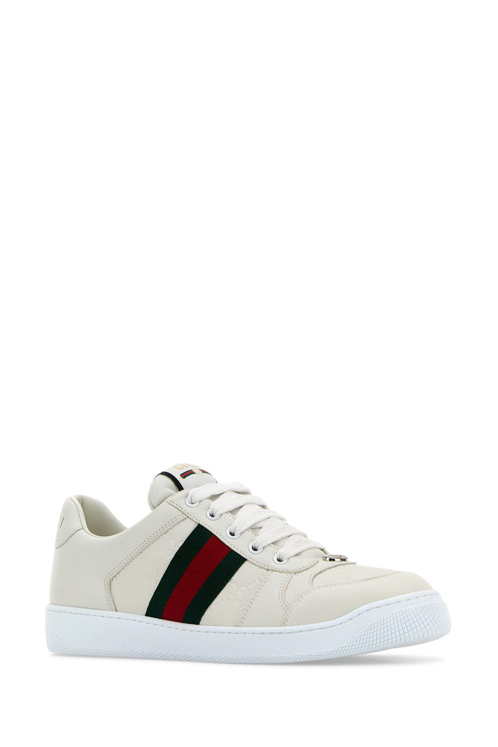 White leather Screener sneakers