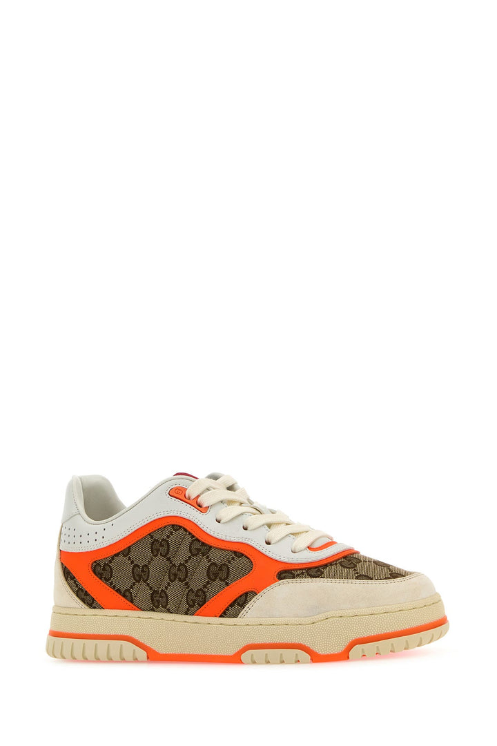 Multicolor leather and GG Supreme fabric Re-Web sneakers