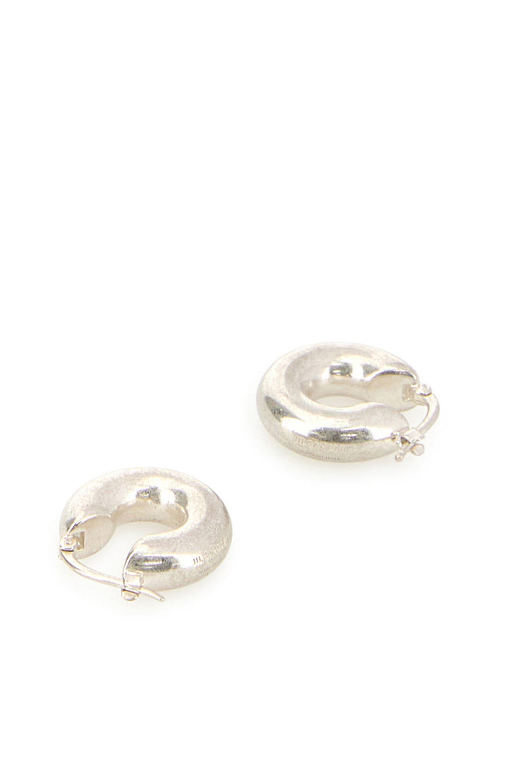 Silver metal earrings