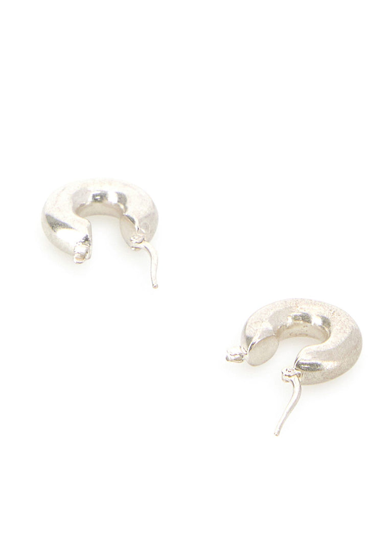 Silver metal earrings