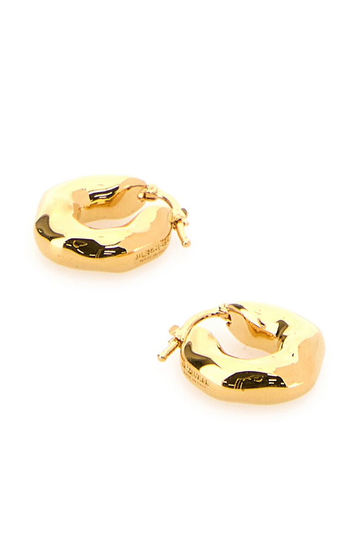 Gold metal earrings