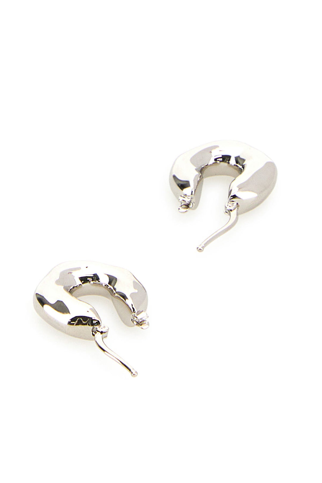 Silver metal earrings