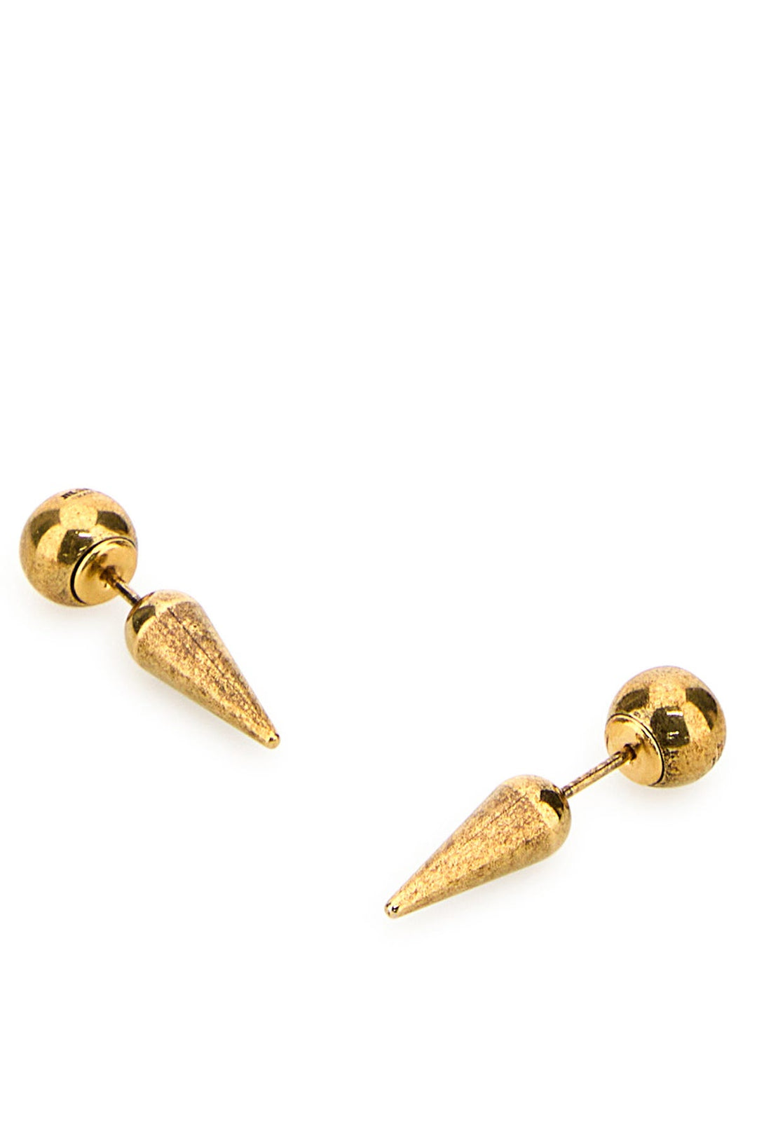 Gold metal earrings