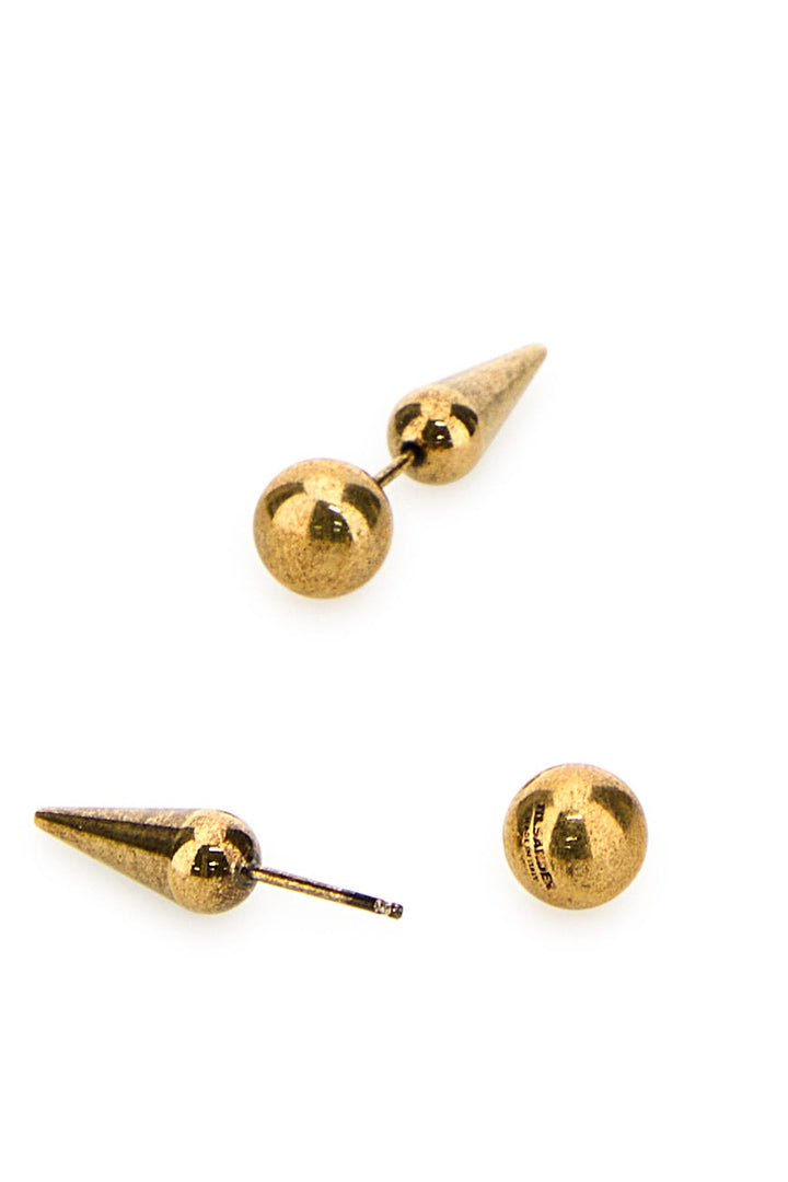 Gold metal earrings