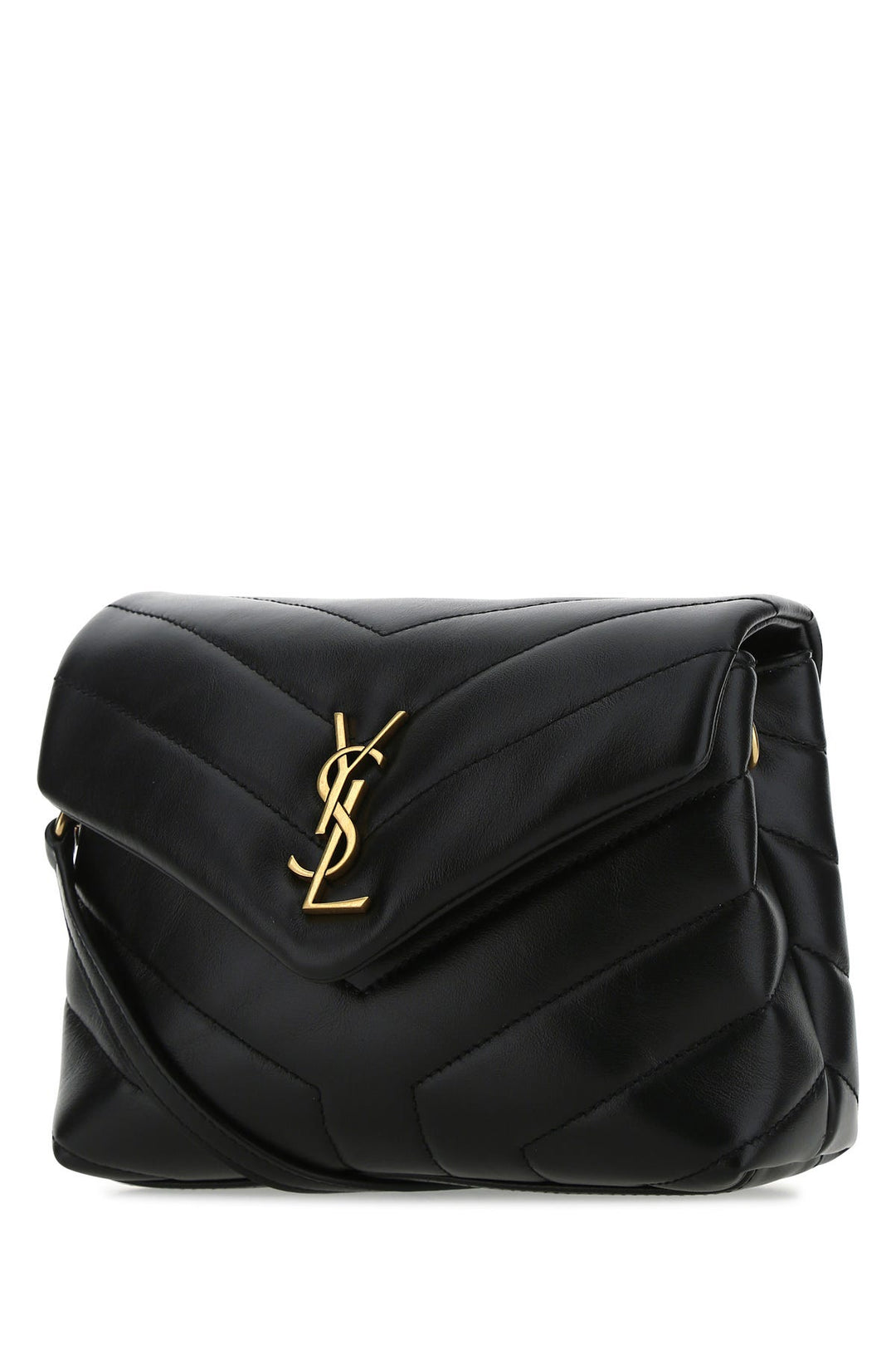 Black leather toy Loulou crossbody bag