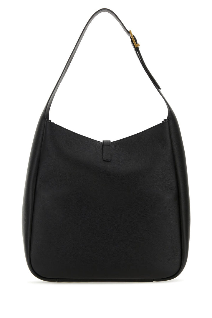 Black leather large Le 5 Ã  7 shoulder bag