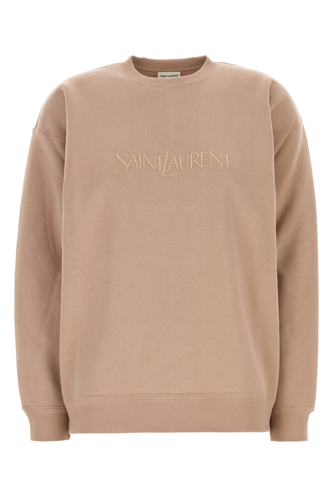 Antiqued pink cotton oversize sweatshirt