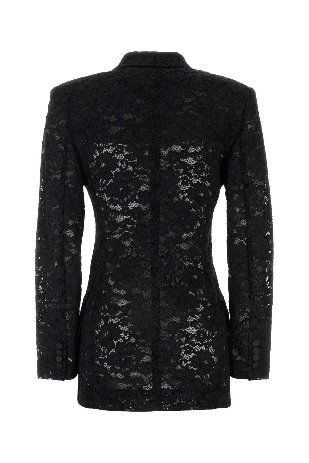 Black guipure lace blazer