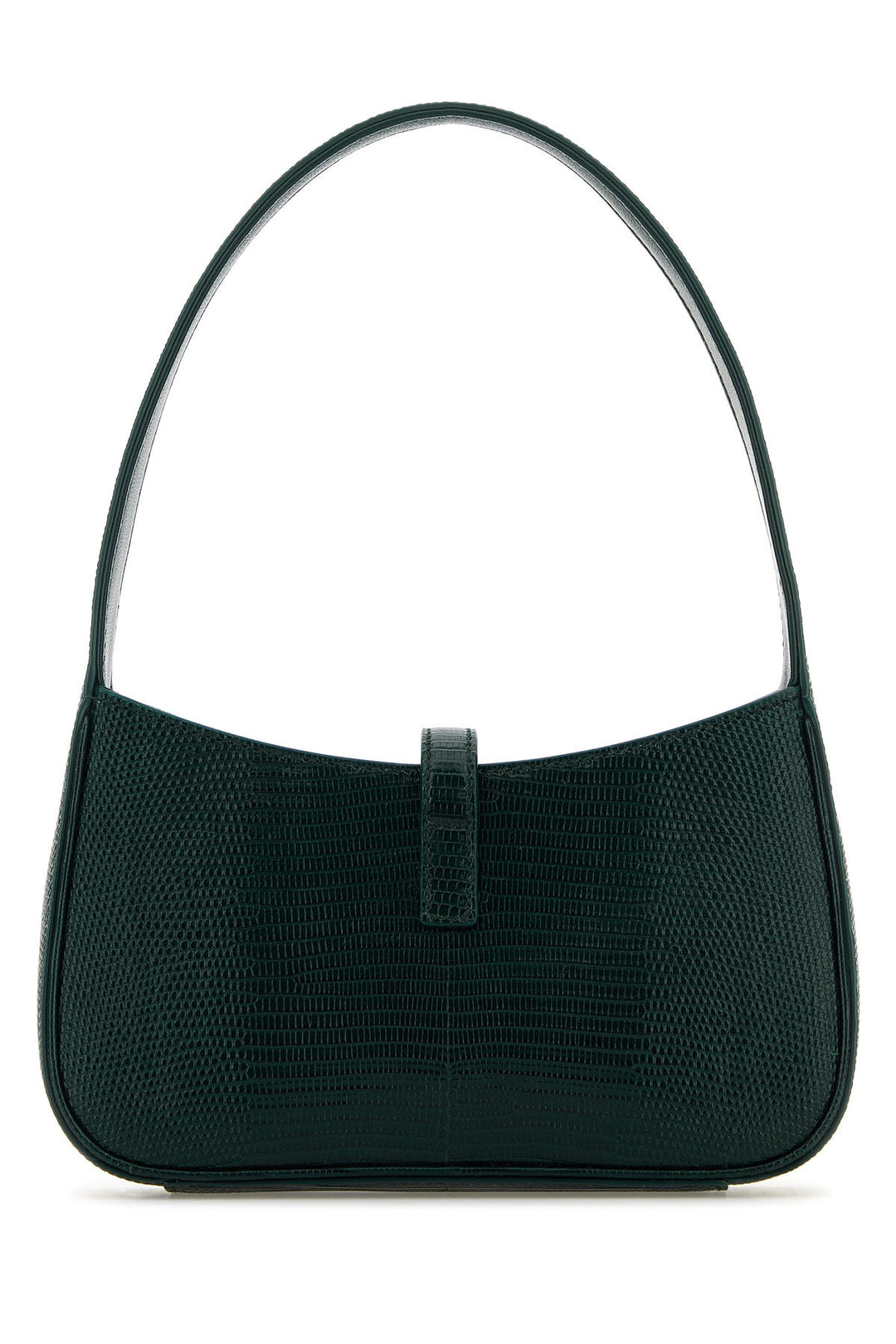 Bottle green leather mini Le 5 Ã  7 handbag