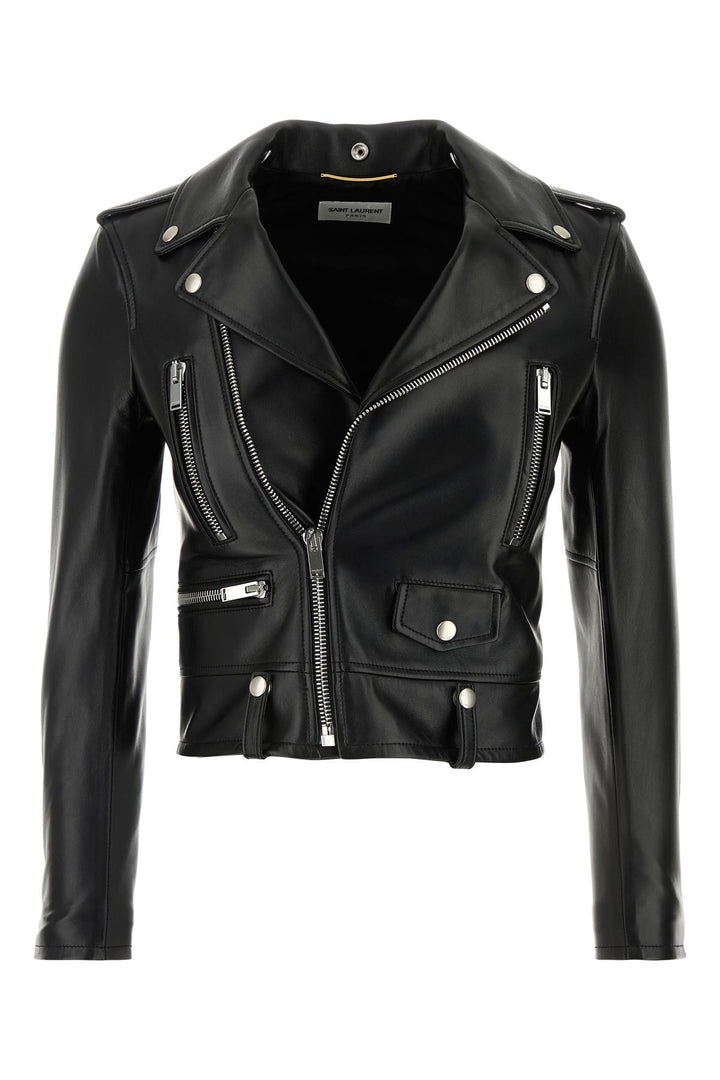 Black leather jacket