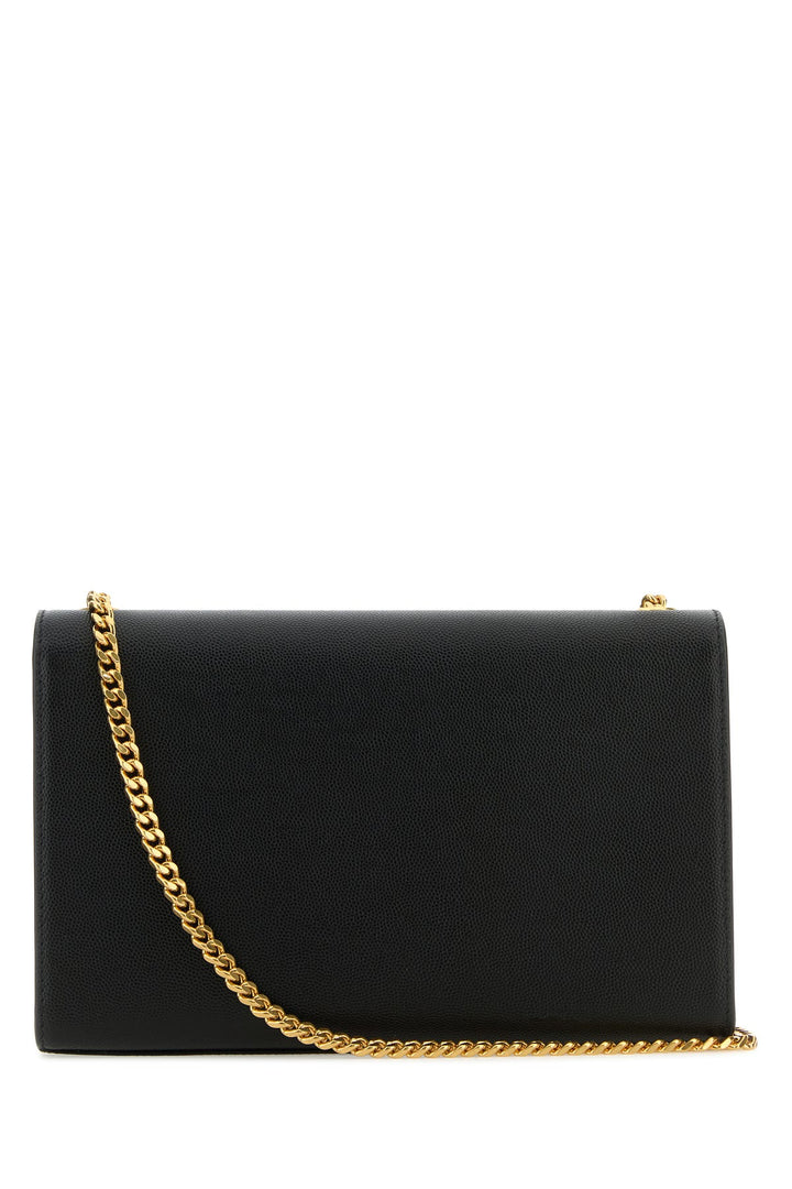 Black leather medium Kate shoulder bag