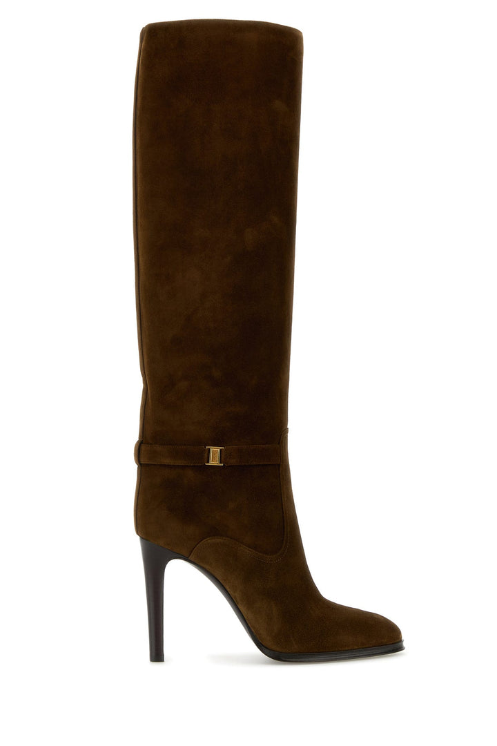 Caramel suede Diane boots