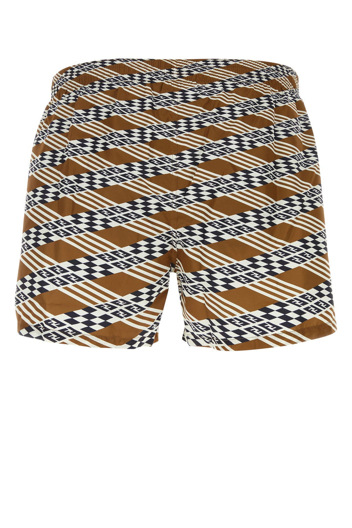 Printed polyester swimming shorts