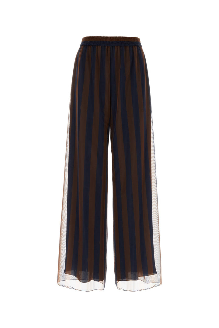 Printed silk palazzo pant