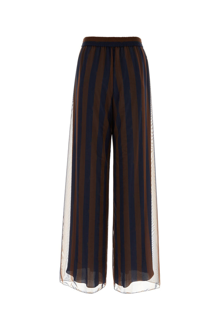 Printed silk palazzo pant