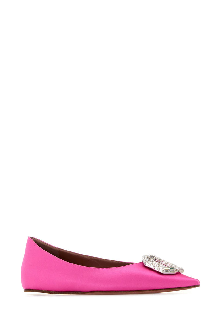 Pink satin Camelia ballerinas