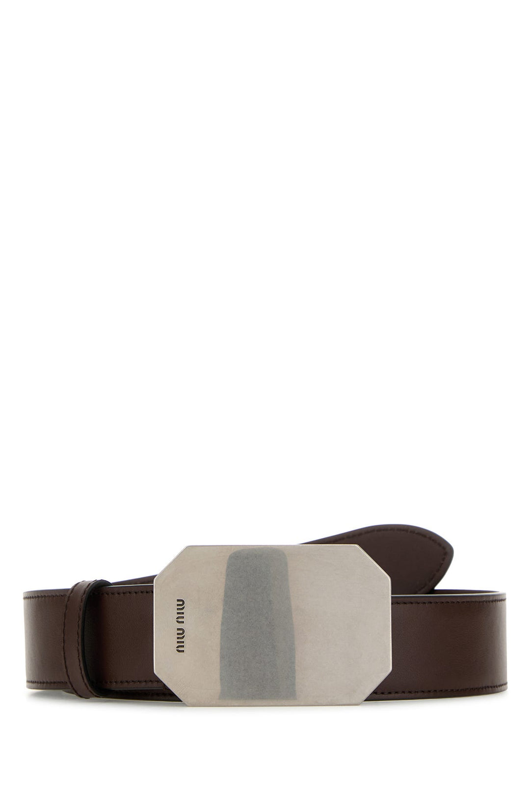 Brown leather belt