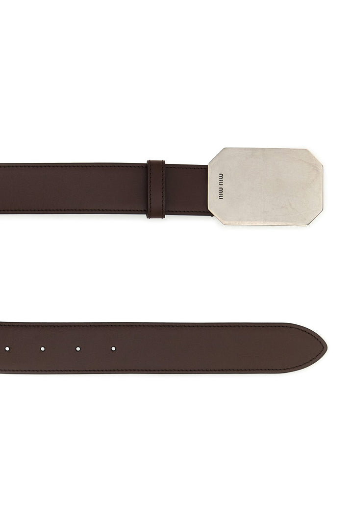 Brown leather belt