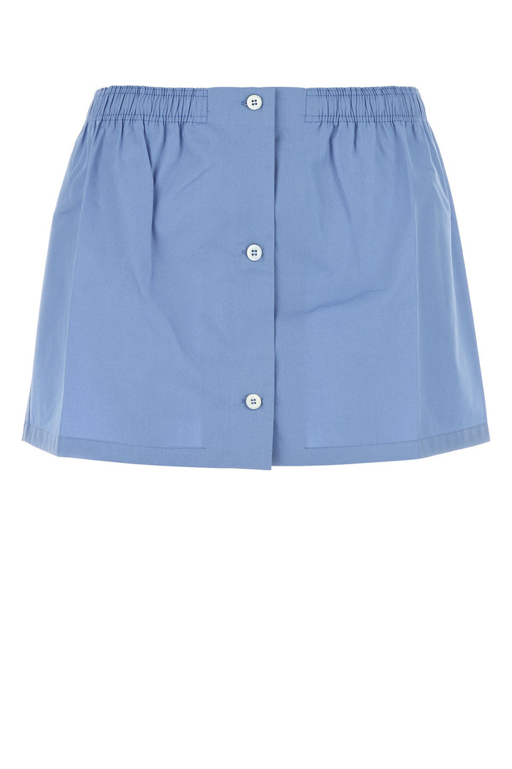 Air Force blue poplin mini skirt