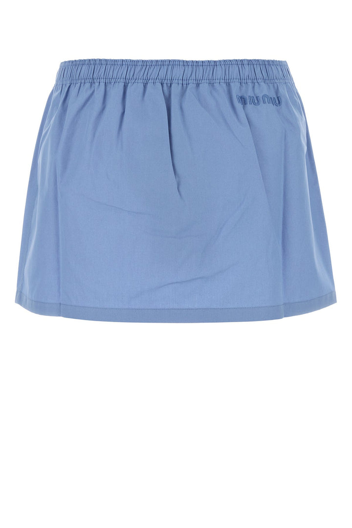 Air Force blue poplin mini skirt