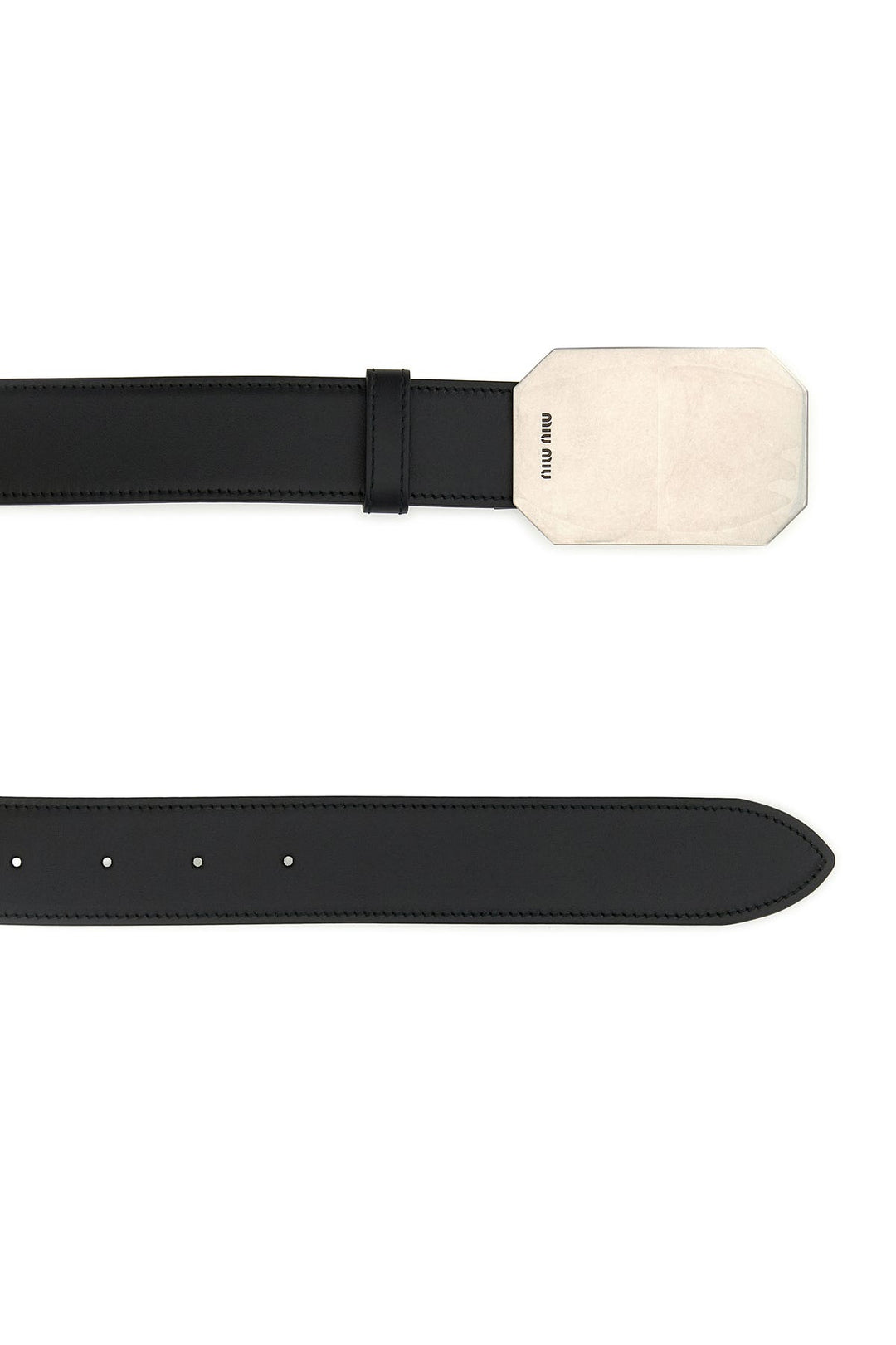 Black leather belt