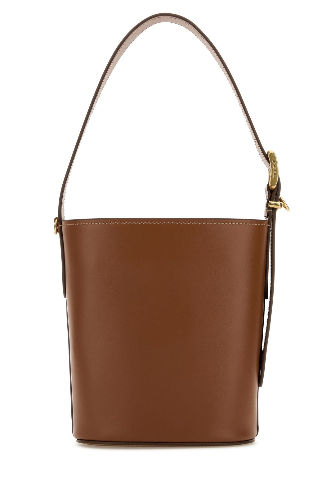 Caramel leather bucket bag