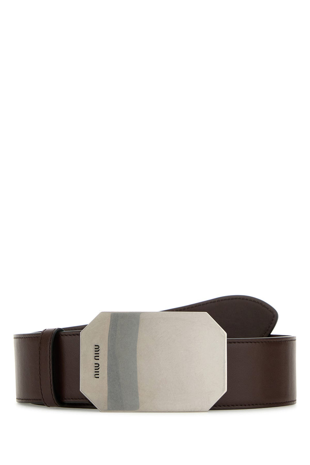 Brown leather belt