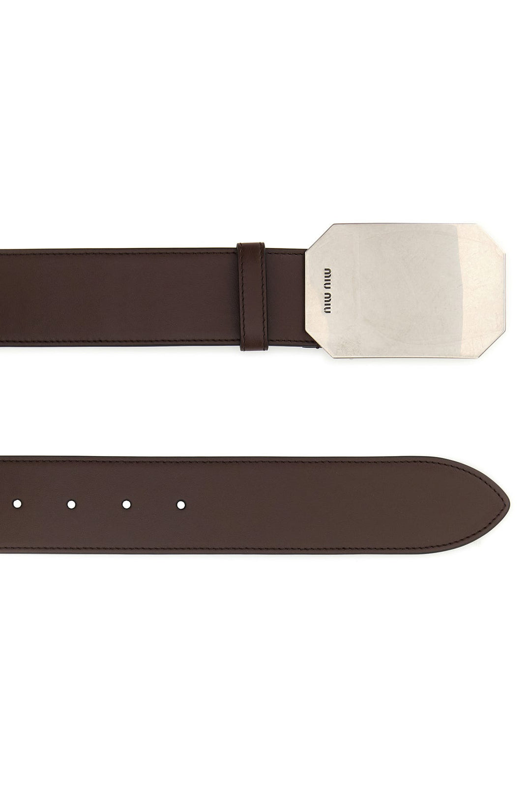 Brown leather belt