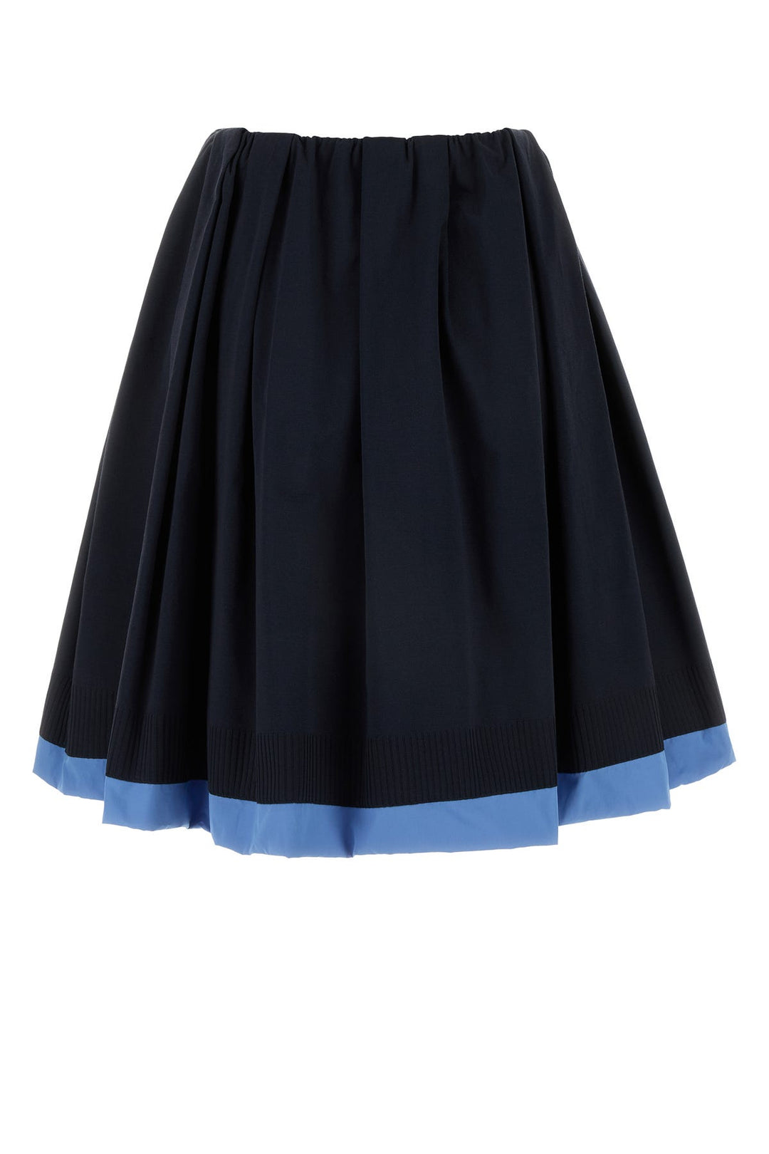 Navy blue silk skirt