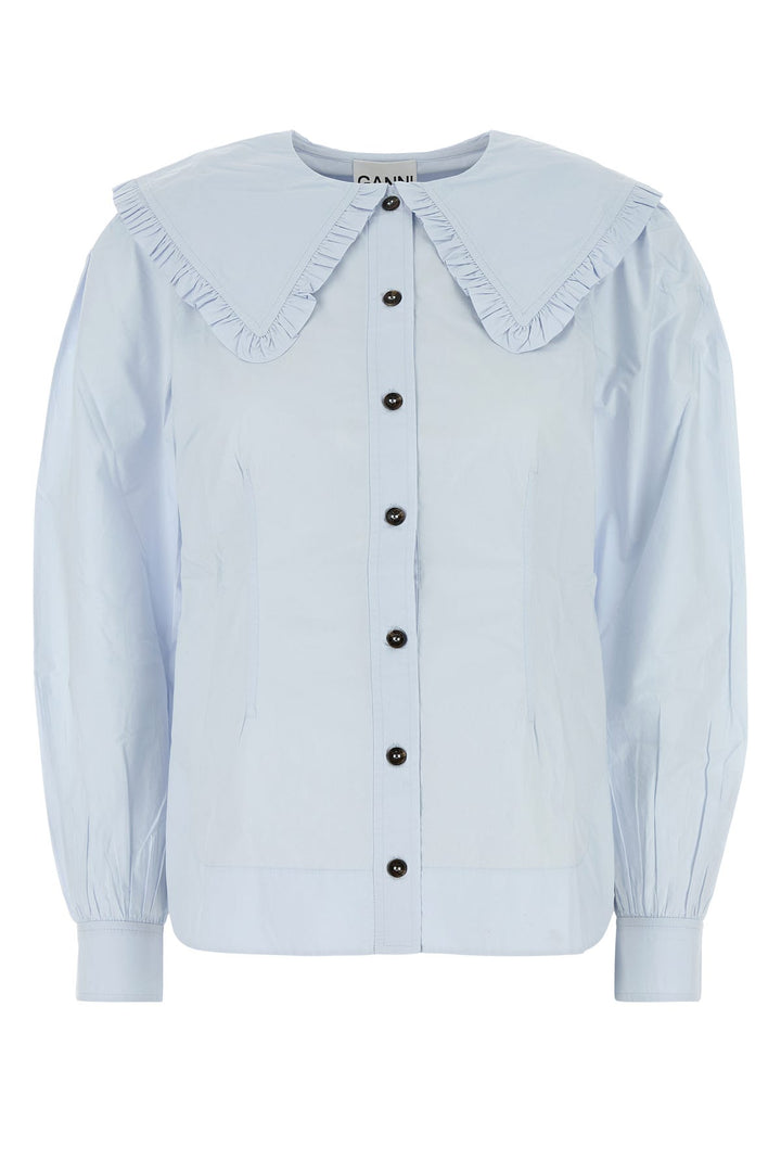 Pastel light blue poplin shirt