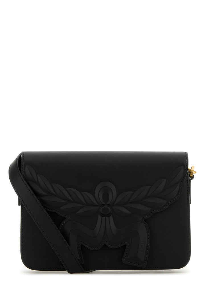 Black leather small Himmel Laurel crossbody bag