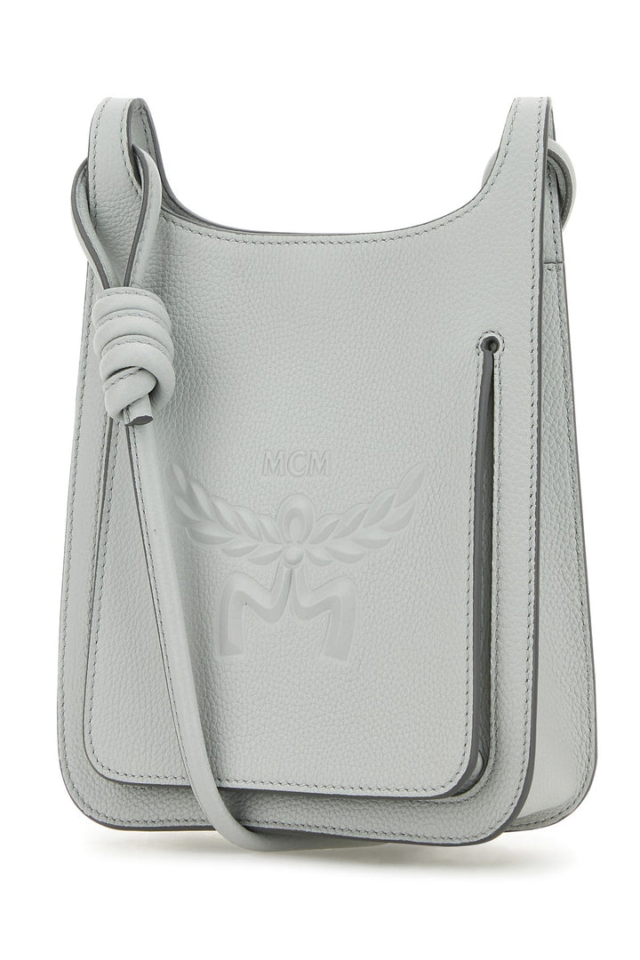 Light grey leather Mini Himmel Hobo crossbody bag