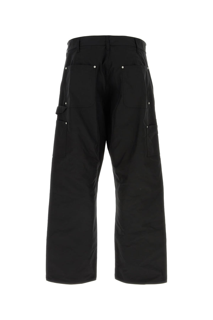 Black polyester cargo pant