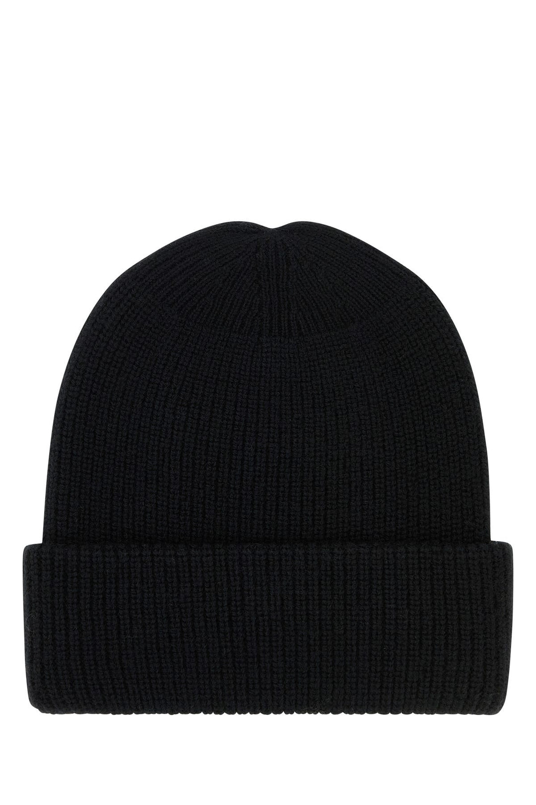 Black wool beanie hat